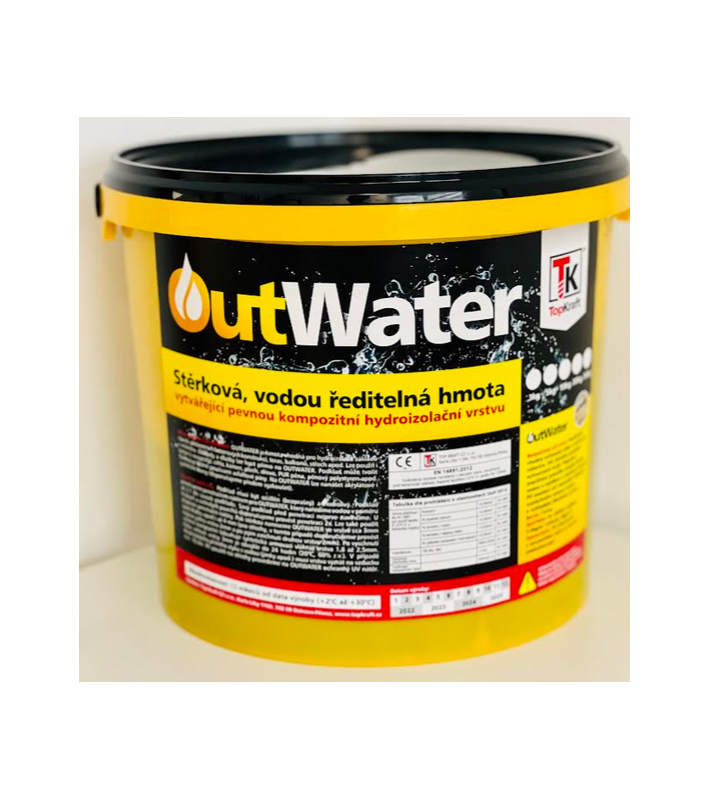 OUTWATER stěrková, jednosložková hydroizolace, vodou ředitelná