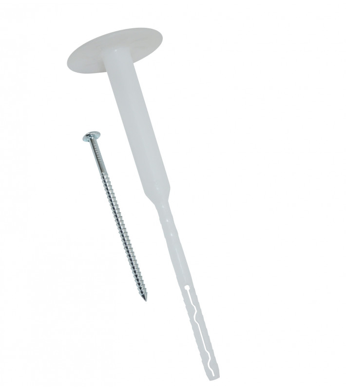 Univerzální talířová hmoždinka - dřík 8 mm, kov.šroub TORX 25, podloží A,B,C,E